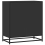 Aparador de madera de ingeniería y metal negro 68x35x76 cm by , Sideboards - Ref: Foro24-848979, Price: 96,35 €, Discount: %