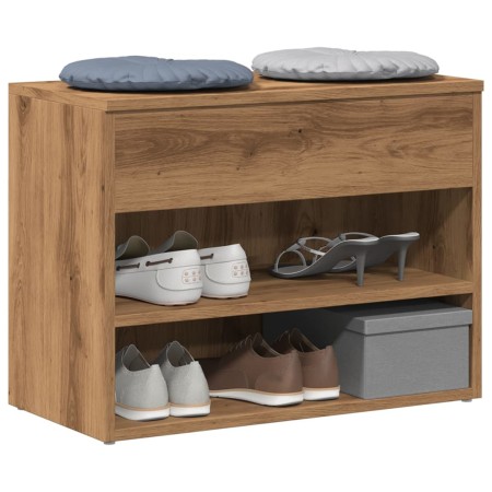 Banco zapatero madera de ingeniería roble artisan 60x30x45 cm by , Shoe racks and shoe organizers - Ref: Foro24-856755, Price...