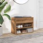 Banco zapatero madera de ingeniería roble artisan 60x30x45 cm by , Shoe racks and shoe organizers - Ref: Foro24-856755, Price...