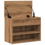 Banco zapatero madera de ingeniería roble artisan 60x30x45 cm by , Shoe racks and shoe organizers - Ref: Foro24-856755, Price...