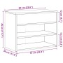 Banco zapatero madera de ingeniería roble artisan 60x30x45 cm by , Shoe racks and shoe organizers - Ref: Foro24-856755, Price...