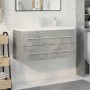 Set muebles de baño 2 piezas madera contrachapada gris hormigón de , Muebles de baño - Ref: Foro24-3324922, Precio: 300,70 €,...