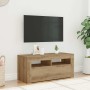 Mueble de TV luces LED madera roble artisan 90x35x40 cm de , Muebles TV - Ref: Foro24-856322, Precio: 75,44 €, Descuento: %