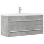 Armario para lavabo contrachapada gris hormigón 100x38,5x48 cm de , Muebles de baño - Ref: Foro24-856233, Precio: 72,81 €, De...