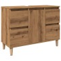 Mueble de lavabo madera ingeniería roble artisan 80x33x60 cm de , Tocadores de baño - Ref: Foro24-857127, Precio: 100,50 €, D...