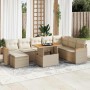 Set sofás jardín y cojines 9 pzas ratán sintético acacia beige | Foro24|Onlineshop| Casa, Jardín y Más Foro24.es