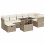 Set de sofás de jardín y cojines 8 piezas ratán sintético beige de , Conjuntos de jardín - Ref: Foro24-3327788, Precio: 637,8...