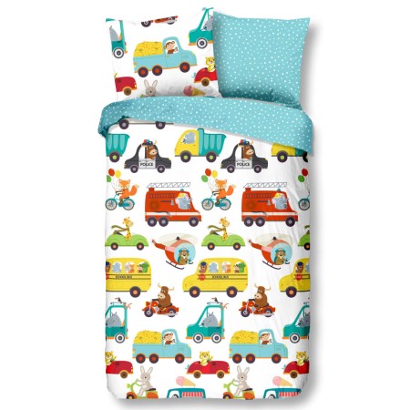 Good Morning Funda edredón infantil TRAFFIC 140x200/220 cm multicolor de Good Morning, Fundas de nórdico - Ref: Foro24-433021...