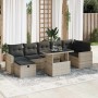 Set de sofás de jardín 8 pzas y cojines ratán sintético gris von , Gartensets - Ref: Foro24-3327832, Preis: 642,26 €, Rabatt: %