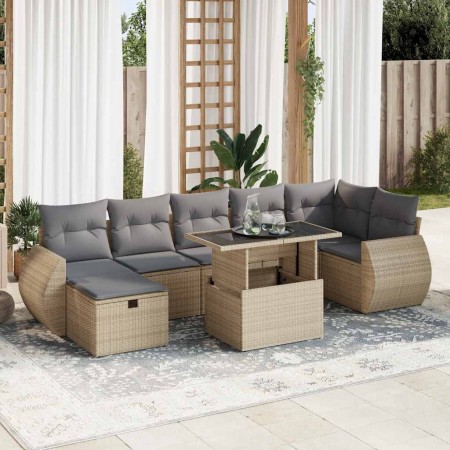 Set de sofás de jardín y cojines 8 piezas ratán sintético beige | Foro24|Onlineshop| Casa, Jardín y Más Foro24.es