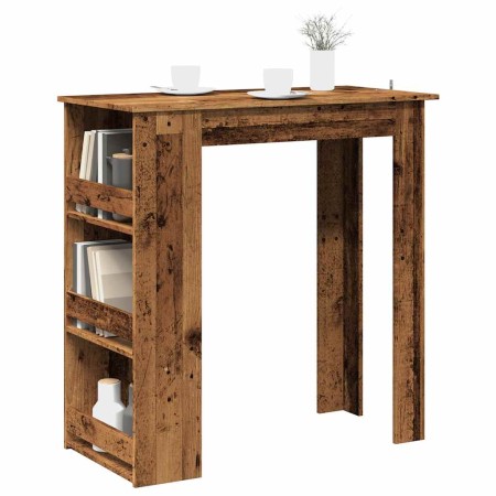 Mesa bar con estante almacenaje envejecida 102x50x103,5 cm von , Küchen- und Esstische - Ref: Foro24-856762, Preis: 93,55 €, ...