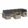 Set de sofás de jardín 8 pzas y cojines ratán sintético gris von , Gartensets - Ref: Foro24-3327872, Preis: 635,58 €, Rabatt: %