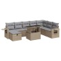 Set de sofás de jardín con cojines 9 pzas ratán sintético beige by , Garden sets - Ref: Foro24-3327879, Price: 685,14 €, Disc...