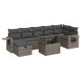 Set de sofás de jardín y cojines 8 piezas ratán sintético gris by , Garden sets - Ref: Foro24-3327870, Price: 615,19 €, Disco...