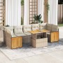 Set sofás jardín y cojines 8 pzas ratán sintético acacia beige by , Garden sets - Ref: Foro24-3327684, Price: 645,60 €, Disco...