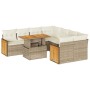 Set sofás jardín y cojines 9 pzas ratán sintético acacia beige de , Conjuntos de jardín - Ref: Foro24-3327692, Precio: 722,75...