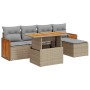 Set sofás jardín y cojines 6 pzas ratán sintético acacia beige von , Gartensets - Ref: Foro24-3327699, Preis: 463,72 €, Rabat...