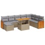 Set sofás jardín y cojines 7 pzas ratán sintético acacia beige de , Conjuntos de jardín - Ref: Foro24-3327748, Precio: 660,12...