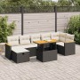 Set de muebles de jardín 5 pzas y cojines ratán sintético negro by , Garden sets - Ref: Foro24-3328120, Price: 512,36 €, Disc...