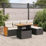 Set de sofás de jardín 6 piezas y cojines ratán sintético negro | Foro24|Onlineshop| Casa, Jardín y Más Foro24.es