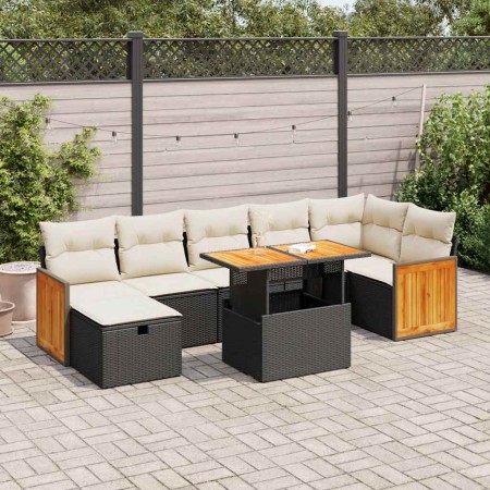 Set de muebles de jardín 5 pzas y cojines ratán sintético negro von , Gartensets - Ref: Foro24-3328162, Preis: 530,37 €, Raba...