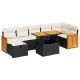 Set de muebles de jardín 5 pzas y cojines ratán sintético negro von , Gartensets - Ref: Foro24-3328162, Preis: 530,37 €, Raba...