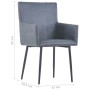 Sillas comedor reposabrazos 2 uds cuero ante sintética gris by , dining chairs - Ref: Foro24-282058, Price: 189,87 €, Discoun...