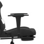 Silla de juego giratoria con reposapiés tela blanca y negra by , Gaming chairs - Ref: Foro24-345707, Price: 127,17 €, Discoun...