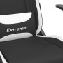 Silla de juego giratoria con reposapiés tela blanca y negra de , Sillones para videojuegos - Ref: Foro24-345705, Precio: 123,...