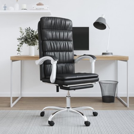 Silla de oficina reclinable negra piel sintética de , Sillas de oficina - Ref: Foro24-349801, Precio: 110,56 €, Descuento: %