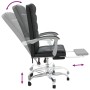 Silla de oficina reclinable negra piel sintética de , Sillas de oficina - Ref: Foro24-349801, Precio: 110,56 €, Descuento: %