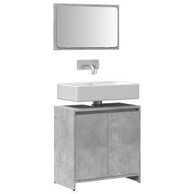 Set muebles de baño 2 piezas madera contrachapada gris hormigón by , Bathroom furniture - Ref: Foro24-856066, Price: 64,12 €,...