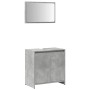 Set muebles de baño 2 piezas madera contrachapada gris hormigón de , Muebles de baño - Ref: Foro24-856066, Precio: 64,12 €, D...