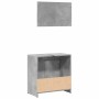 Set muebles de baño 2 piezas madera contrachapada gris hormigón de , Muebles de baño - Ref: Foro24-856066, Precio: 64,12 €, D...