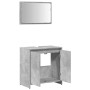 Set muebles de baño 2 piezas madera contrachapada gris hormigón de , Muebles de baño - Ref: Foro24-856066, Precio: 64,12 €, D...