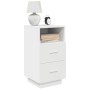 Mesillas de noche 2 uds con 2 cajones blanco 36x36x68 cm by , Nightstands - Ref: Foro24-858579, Price: 116,24 €, Discount: %