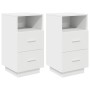 Mesillas de noche 2 uds con 2 cajones blanco 36x36x68 cm by , Nightstands - Ref: Foro24-858579, Price: 116,24 €, Discount: %