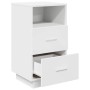 Mesillas de noche 2 uds con 2 cajones blanco 36x36x68 cm de , Mesitas de noche - Ref: Foro24-858579, Precio: 116,24 €, Descue...