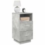 Mesillas de noche 2 uds con 2 cajones gris cemento 36x36x68 cm de , Mesitas de noche - Ref: Foro24-858585, Precio: 112,84 €, ...