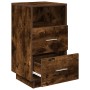 Mesillas de noche 2 uds con 2 cajones roble ahumado 36x36x68 cm by , Nightstands - Ref: Foro24-858587, Price: 112,84 €, Disco...