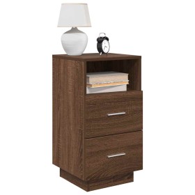 Mesillas de noche 2 uds con 2 cajones roble marrón 36x36x68 cm by , Nightstands - Ref: Foro24-858591, Price: 116,24 €, Discou...