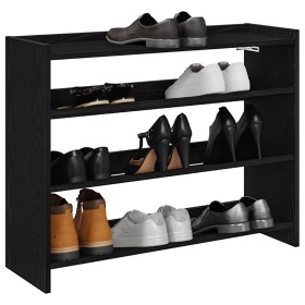 Mueble zapatero madera contrachapada negro 80x25x62 cm by , Shoe racks and shoe organizers - Ref: Foro24-859915, Price: 57,35...