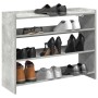 Mueble zapatero madera contrachapada gris hormigón 80x25x62 cm de , Zapateros y organizadores de calzado - Ref: Foro24-859917...