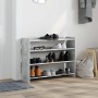 Mueble zapatero madera contrachapada gris hormigón 80x25x62 cm de , Zapateros y organizadores de calzado - Ref: Foro24-859917...