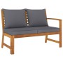 Garden furniture 4 pcs cream cushions solid acacia wood by vidaXL, Garden sets - Ref: Foro24-3057779, Price: 416,99 €, Discou...