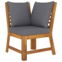 Garden furniture 4 pcs cream cushions solid acacia wood by vidaXL, Garden sets - Ref: Foro24-3057779, Price: 416,99 €, Discou...