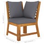 Garden furniture 4 pcs cream cushions solid acacia wood by vidaXL, Garden sets - Ref: Foro24-3057779, Price: 416,99 €, Discou...