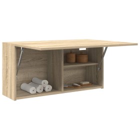 Mueble de pared baño madera ingeniería roble sonoma 80x25x40 cm de , Tocadores de baño - Ref: Foro24-860087, Precio: 58,67 €,...