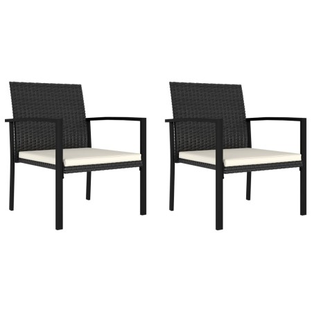 Garden dining chairs 2 units black synthetic rattan by vidaXL, Garden chairs - Ref: Foro24-315110, Price: 67,99 €, Discount: %