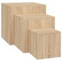 Mesas auxiliares 3 pzas madera contrachapada color roble Sonoma | Foro24|Onlineshop| Casa, Jardín y Más Foro24.es